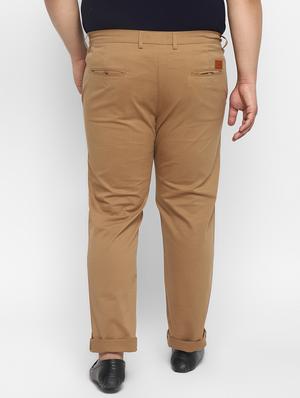 plus khaki solid chinos - 17620354 - Standard Image - 4
