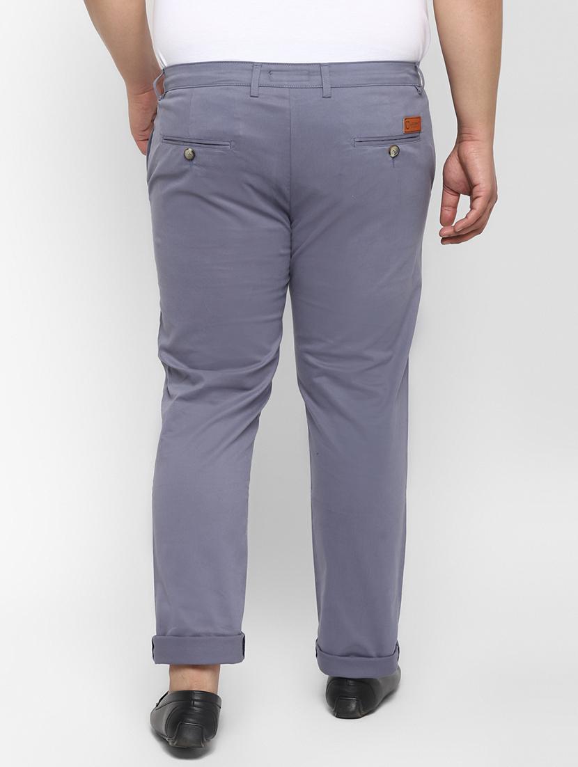 plus blue solid chinos - 17620356 - Zoom Image - 4