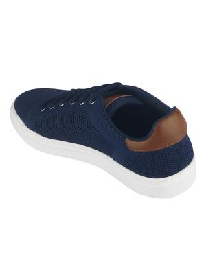 blue mesh & synthetic lace up sneakers - 17620424 - Standard Image - 3