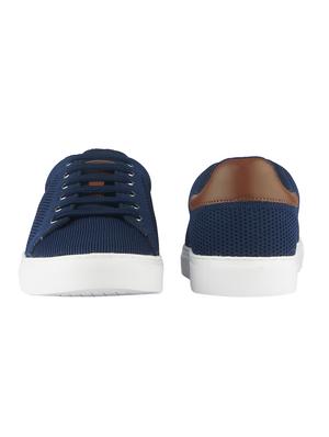 blue mesh & synthetic lace up sneakers - 17620424 - Standard Image - 4