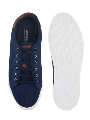 blue mesh & synthetic lace up sneakers - 17620424 - Standard Image - 5