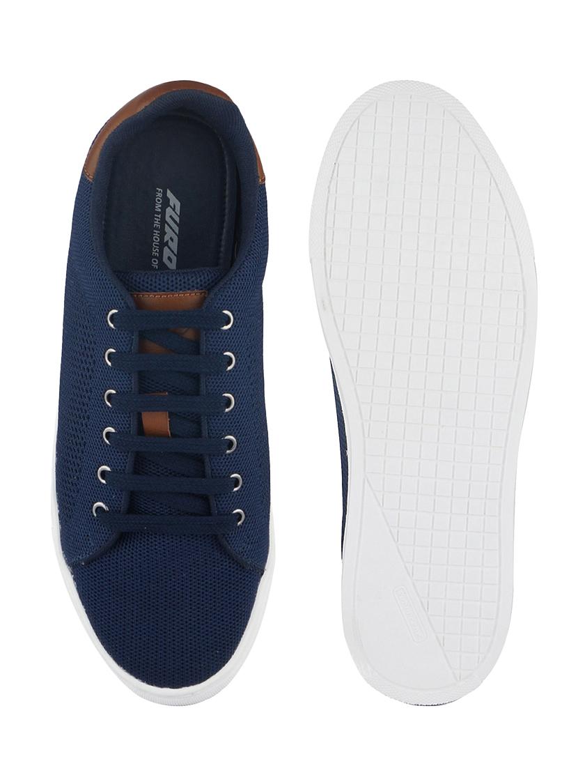 blue mesh & synthetic lace up sneakers - 17620424 - Zoom Image - 5
