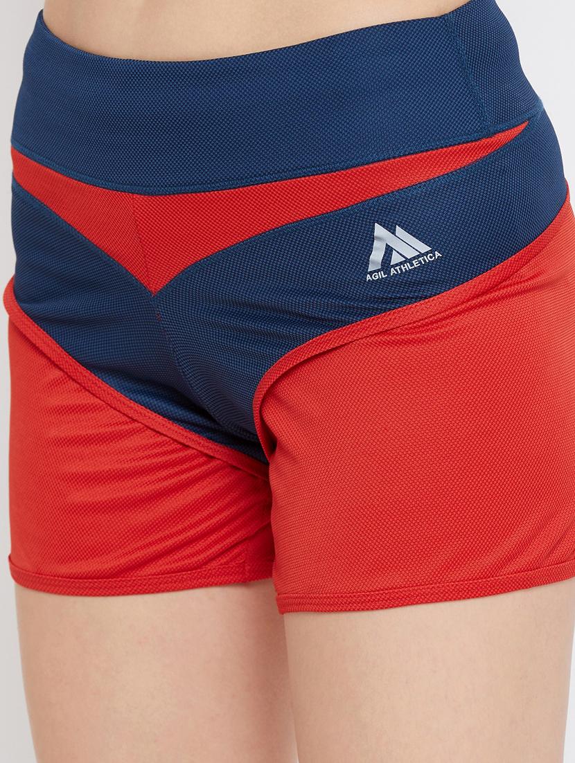 color block sports shorts - 17620465 - Zoom Image - 4