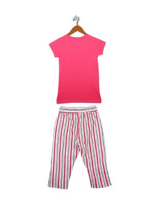 pink cotton capri set nightwear - 17620565 - Standard Image - 2