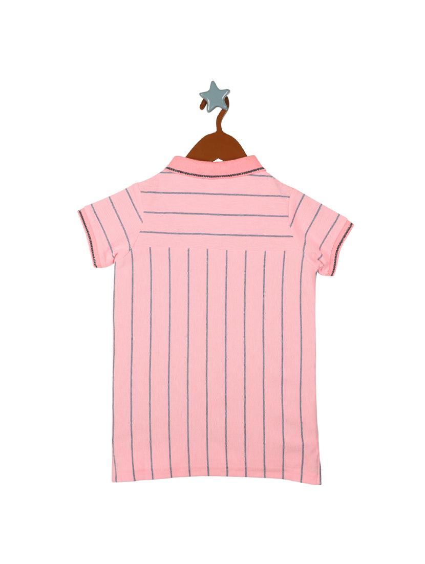 pink cotton blend regular tee - 17620566 - Zoom Image - 2