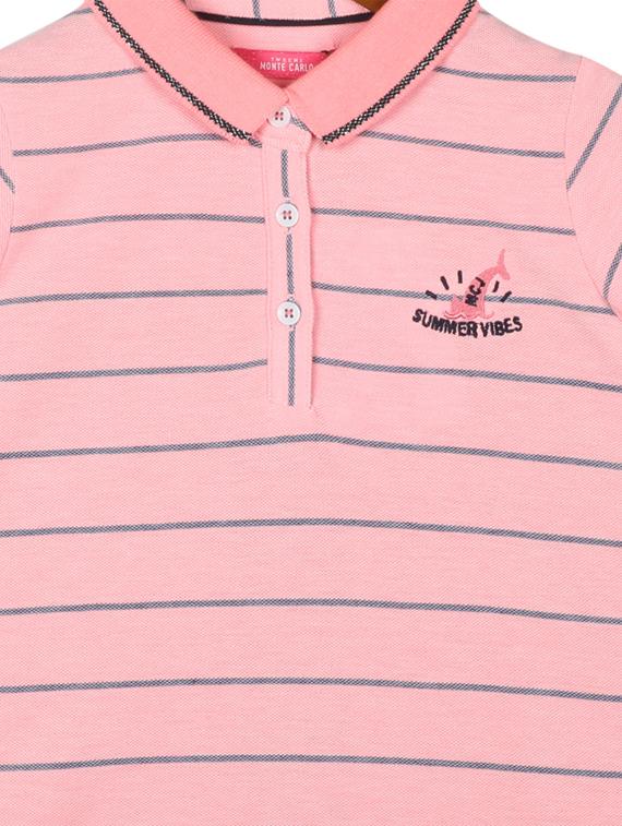 pink cotton blend regular tee - 17620566 - Zoom Image - 3
