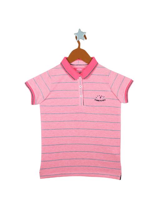 pink cotton blend regular tee - 17620567 - Standard Image - 1