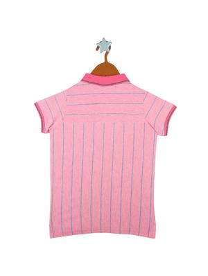pink cotton blend regular tee - 17620567 - Standard Image - 2