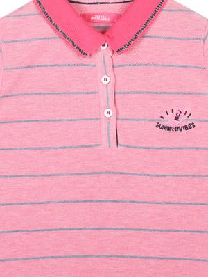 pink cotton blend regular tee - 17620567 - Standard Image - 3