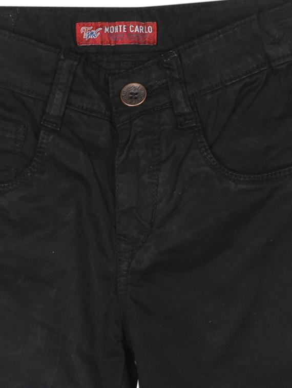 black cotton blend casual trouser - 17620576 - Zoom Image - 3