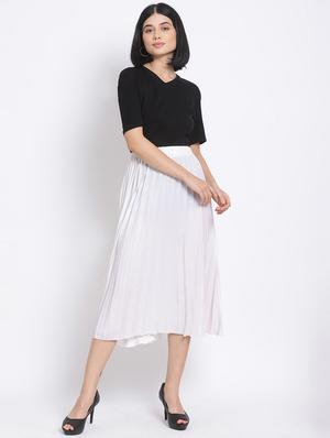high rise pleated skirt - 17620609 - Standard Image - 4
