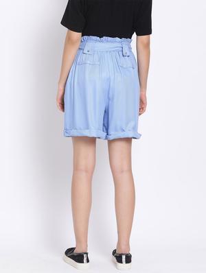 paper bag waist regular shorts - 17620614 - Standard Image - 3
