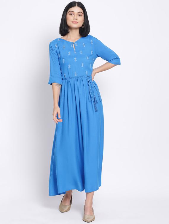 tie front maxi dress - 17620626 - Zoom Image - 1