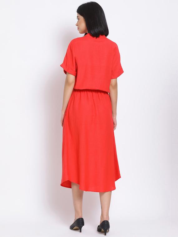 blouson waist maxi dress - 17620631 - Zoom Image - 3