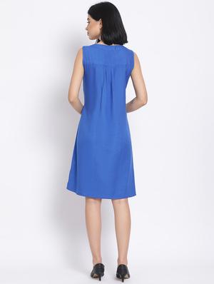 pocket detail a-line dress - 17620635 - Standard Image - 3