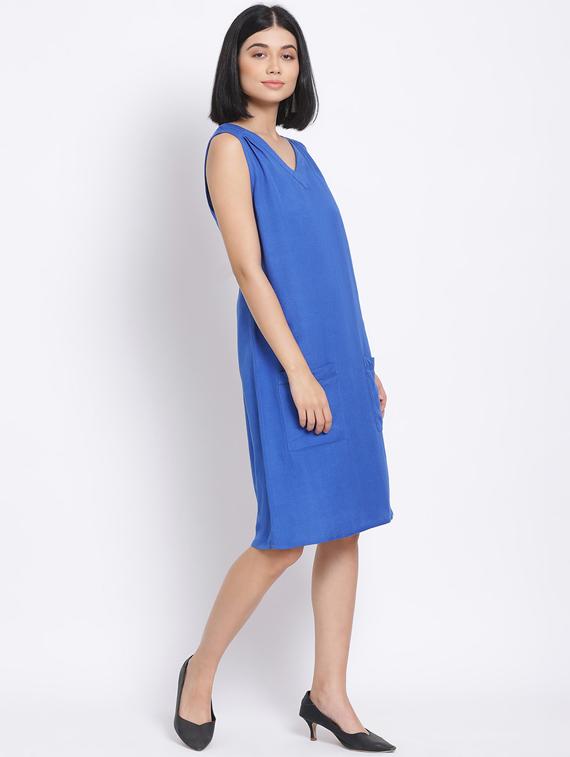pocket detail a-line dress - 17620635 - Zoom Image - 2