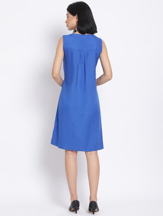 pocket detail a-line dress - 17620635 - Zoom Image - 3