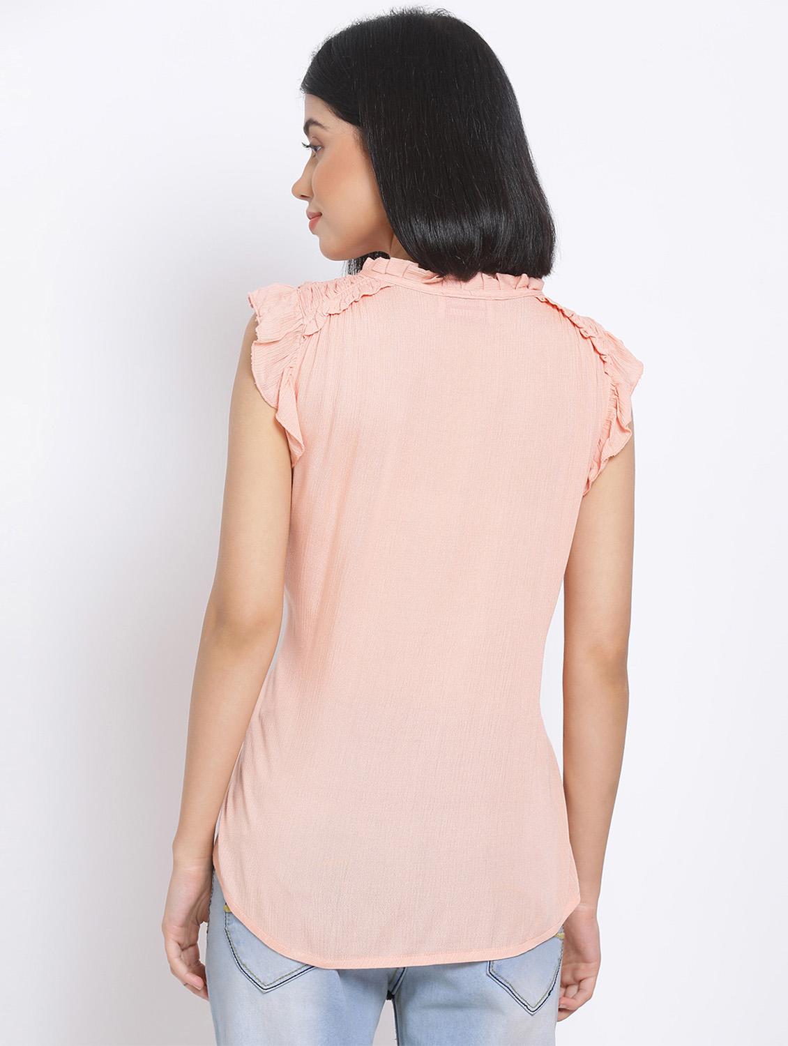 tie up neck solid top - 17620666 - Zoom Image - 3