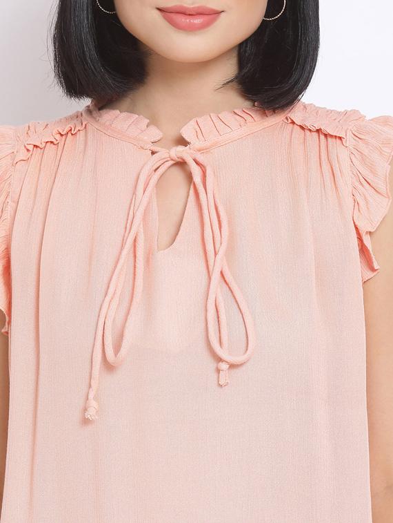 tie up neck solid top - 17620666 - Zoom Image - 5