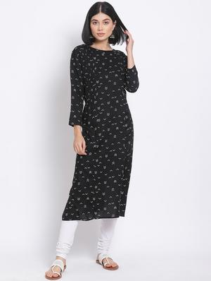 printed straight kurta - 17620679 - Standard Image - 2