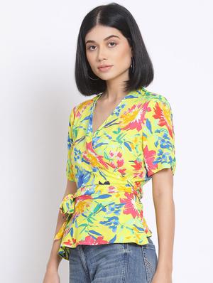 tropical wrap top - 17620686 - Standard Image - 2