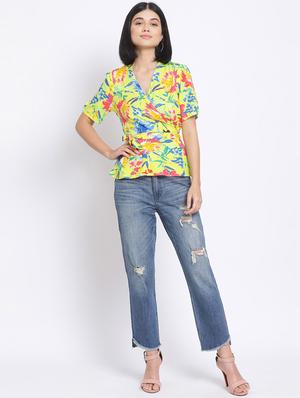 tropical wrap top - 17620686 - Standard Image - 4