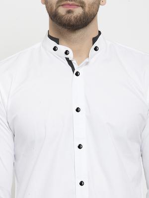 white solid casual shirt - 17620857 - Standard Image - 6