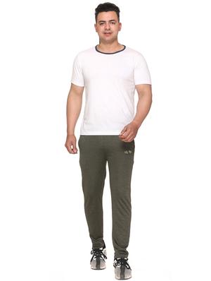 green polyester blend full length track pant - 17620885 - Standard Image - 4