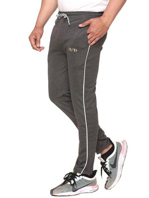 grey polyester blend ankle length track pant - 17620887 - Standard Image - 2