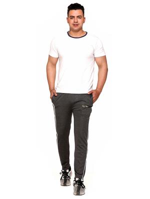 grey polyester blend ankle length track pant - 17620887 - Standard Image - 4