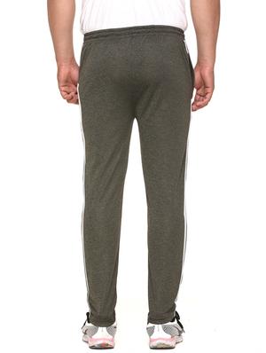 grey polyester blend flat front track pant - 17620888 - Standard Image - 3