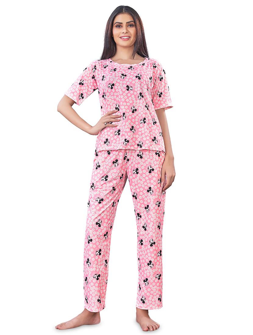 pink printed pyjama nightwear set - 17620946 - Zoom Image - 1