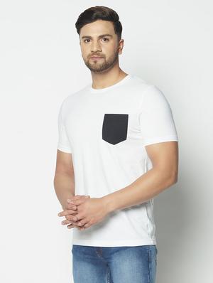 white solid pocket t-shirt - 17620968 - Standard Image - 2