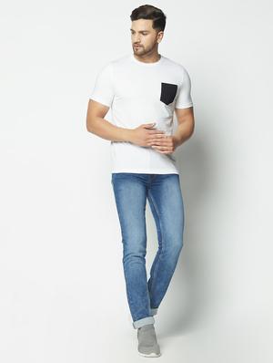white solid pocket t-shirt - 17620968 - Standard Image - 4