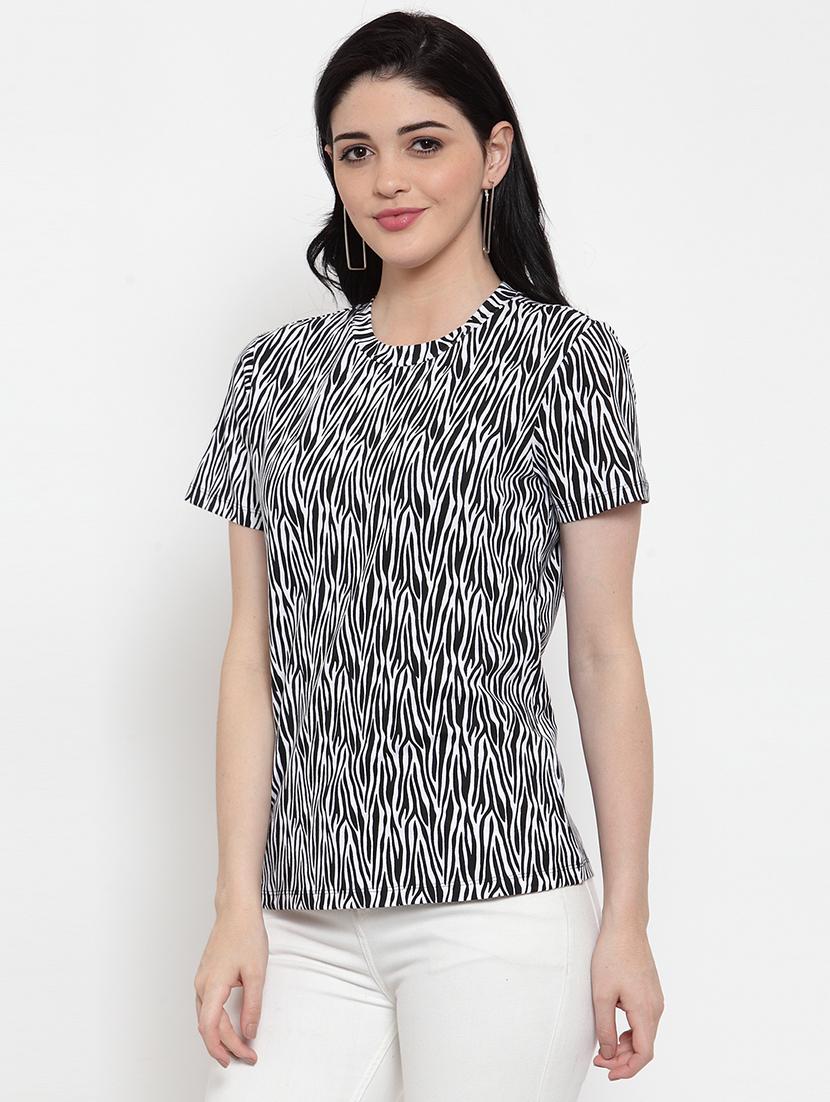 round neck printed tee - 17621238 - Zoom Image - 2