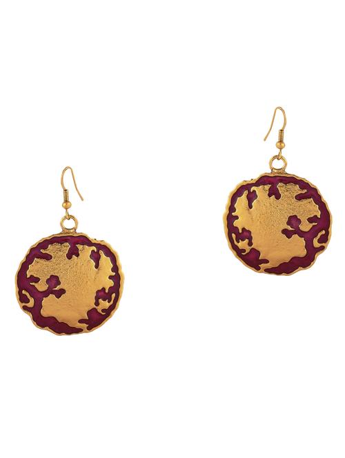 purple metal drop earring - 17621422 - Standard Image - 1
