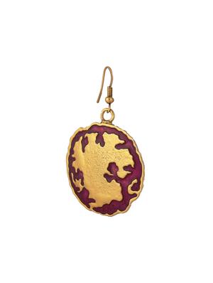 purple metal drop earring - 17621422 - Standard Image - 2