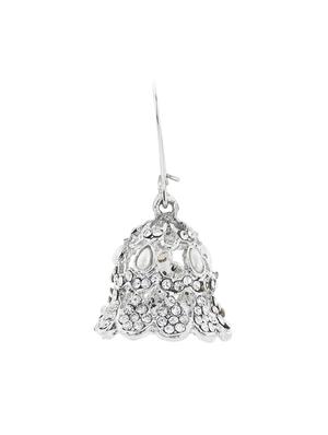 silver metal jhumka earring - 17621443 - Standard Image - 2