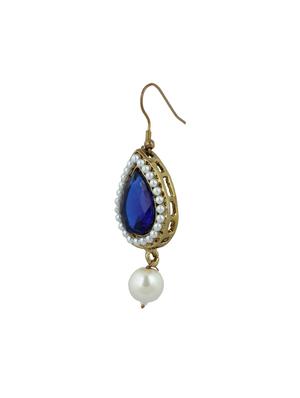 blue metal drop earring - 17621479 - Standard Image - 2