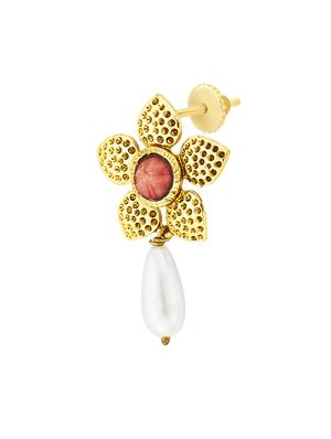 red metal drop earring - 17621657 - Standard Image - 2