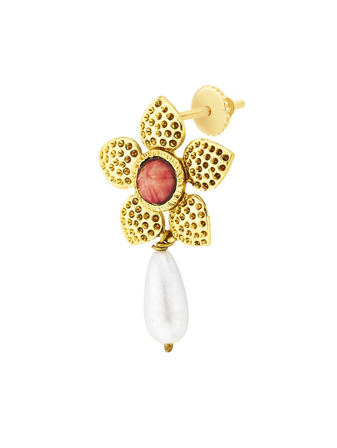 red metal drop earring - 17621657 - Zoom Image - 2