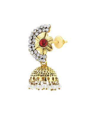 red metal drop earring - 17621664 - Standard Image - 2