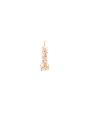 gold metal jhumka earring - 17621737 - Standard Image - 2