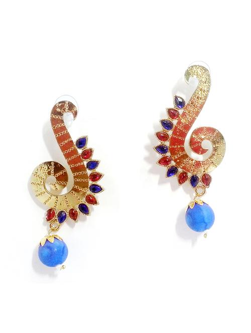 multi colored metal drop earring - 17621782 - Standard Image - 1
