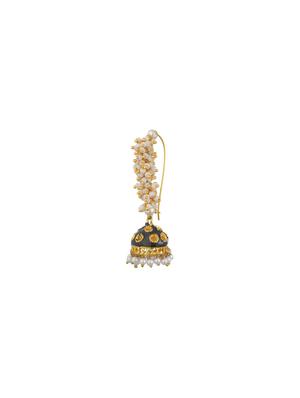 black metal jhumka earring - 17622088 - Standard Image - 2