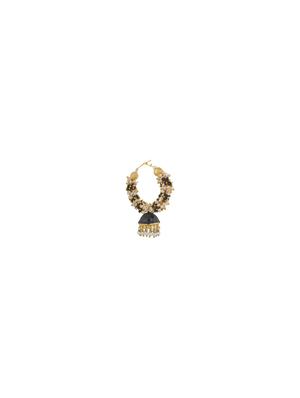 black metal jhumka earring - 17622123 - Standard Image - 2
