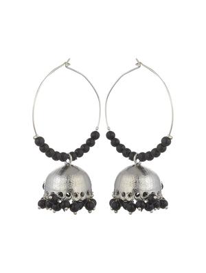black metal jhumka earring - 17622199 - Standard Image - 2