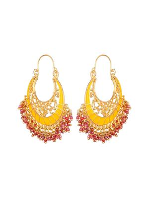 multi colored metal chandballi earring - 17622215 - Standard Image - 2