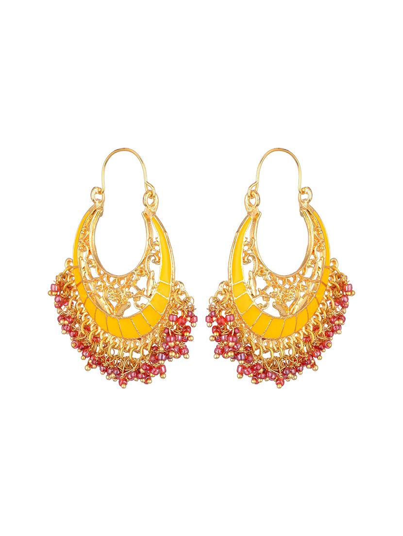 multi colored metal chandballi earring - 17622215 - Zoom Image - 2