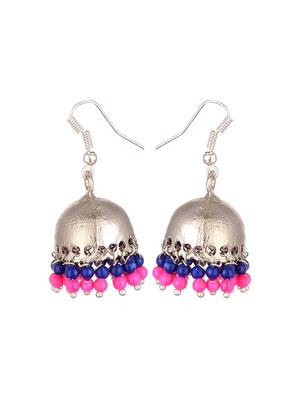 multi colored metal jhumka earring - 17622225 - Standard Image - 2